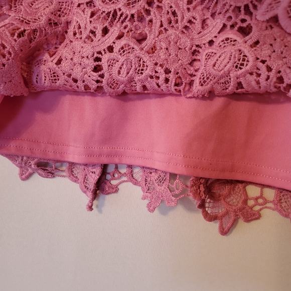 Nanette Lepore Pink Lace Summer Top - Picture 11 of 15
